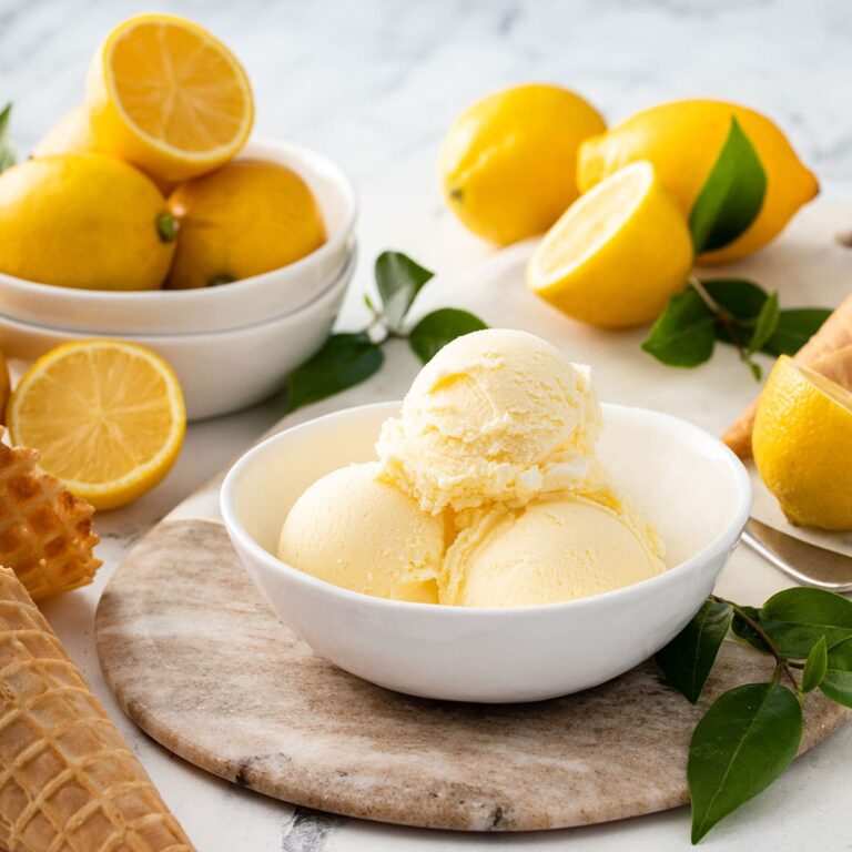 Indulge in Refreshing Bliss: 3-Ingredient Lemon Ice Cream Recipe
