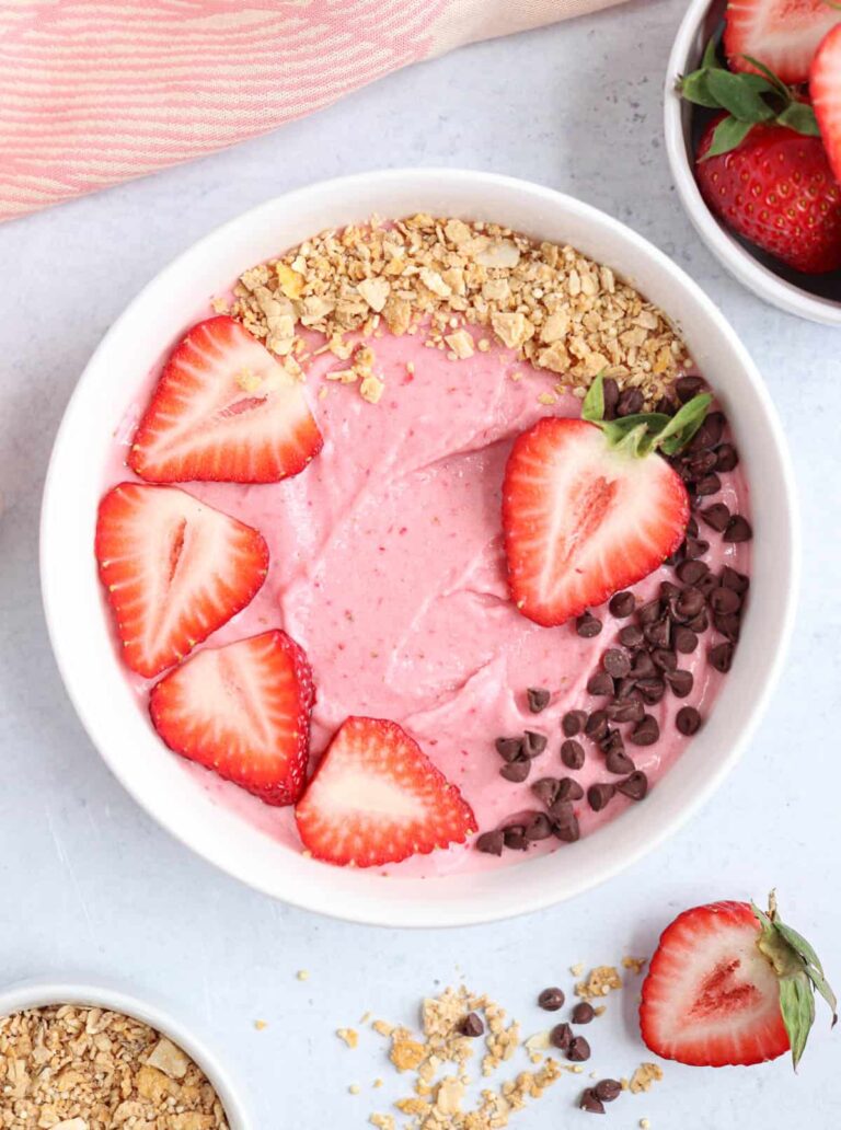 Cool Down with Creamy Nut Butter Stuffed Frozen Strawberries!