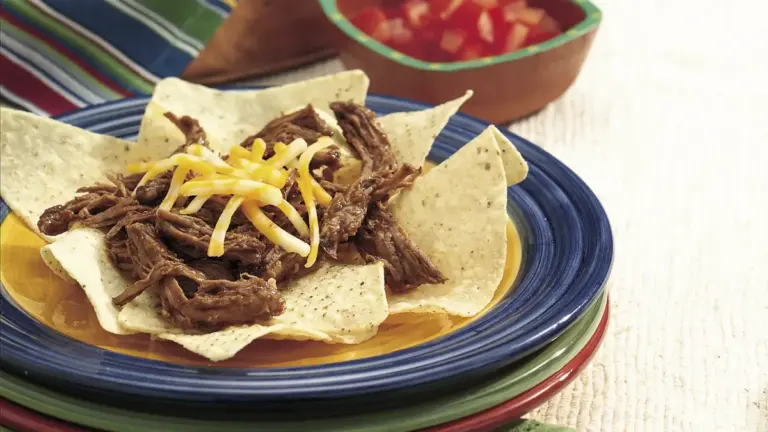 Beefy Queso Nachos Slow Cooker Recipe