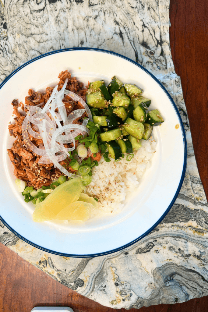 Crispy Salmon Skin Roll in a Bowl