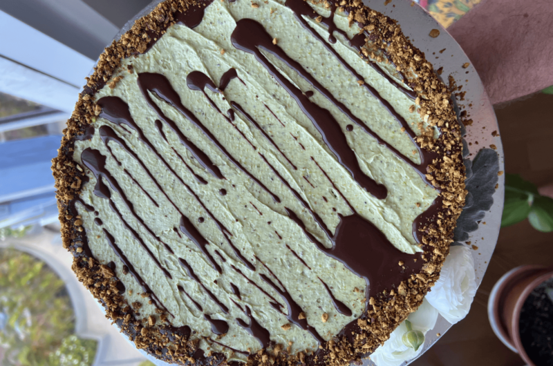 Gluten-Free Vegan Chocolate Cake with Pistachio Buttercream