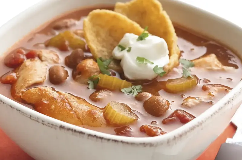 Fiesta Chicken Chili (Slow Cooker Recipe)