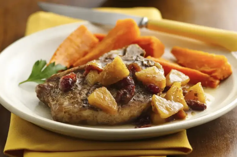 Apple Braised Pork Chops Slow Cooker Recipe