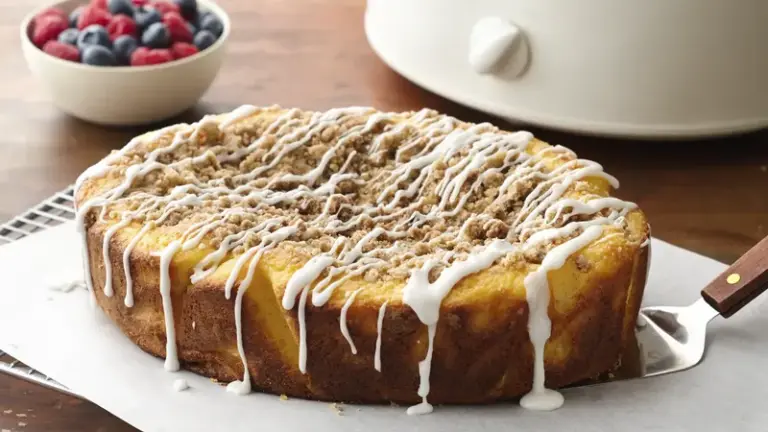 Glazed Cinnamon Coffee Cake: A Cozy Slow Cooker Dessert