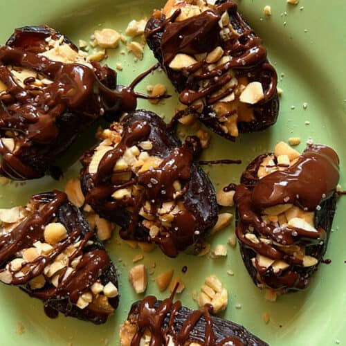 Snickers Stuffed Dates (Paleo, Vegan)