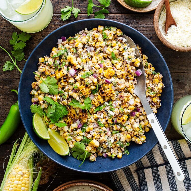 Mexican Street Corn Salad with Quinoa and Hummus