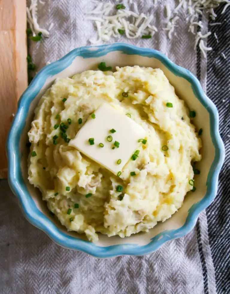 Garlic Parmesan Mashed Potatoes (Slow Cooker Recipe)