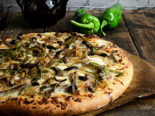 Ultimate Veggie Philly Cheese Steak Pizza: A Flavor Explosion!