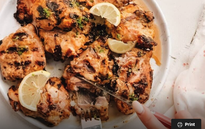 Garlic, Honey, and Mustard Marinated Chicken