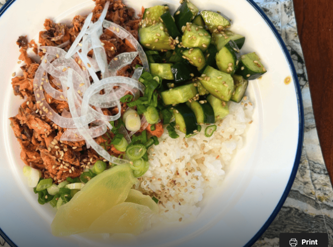Crispy Salmon Skin Roll in a Bowl
