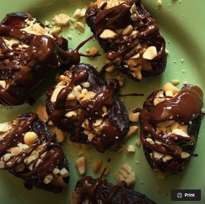 Snickers Stuffed Dates (Paleo, Vegan)