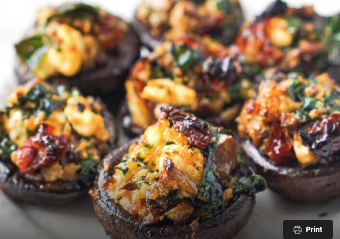 Chicken and Asiago Stuffed Mushrooms Slow Cooker Recipe