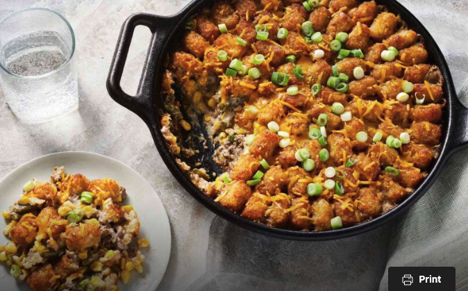 Hotdish Tater Tot Casserole Slow Cooker Recipe