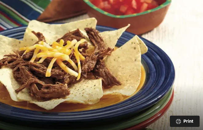 Beefy Queso Nachos Slow Cooker Recipe