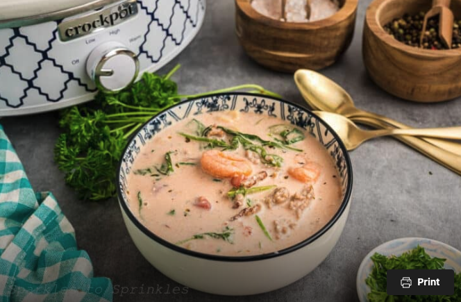 Creamy Tortellini Soup (Slow Cooker Recipe)