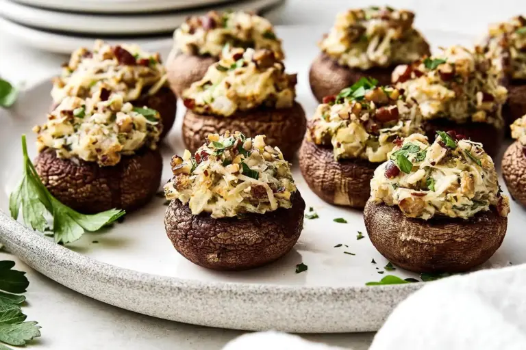 Chicken and Asiago Stuffed Mushrooms: A Flavorful Slow Cooker Appetizer