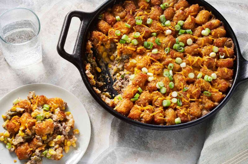 Hotdish Tater Tot Casserole Slow Cooker Recipe