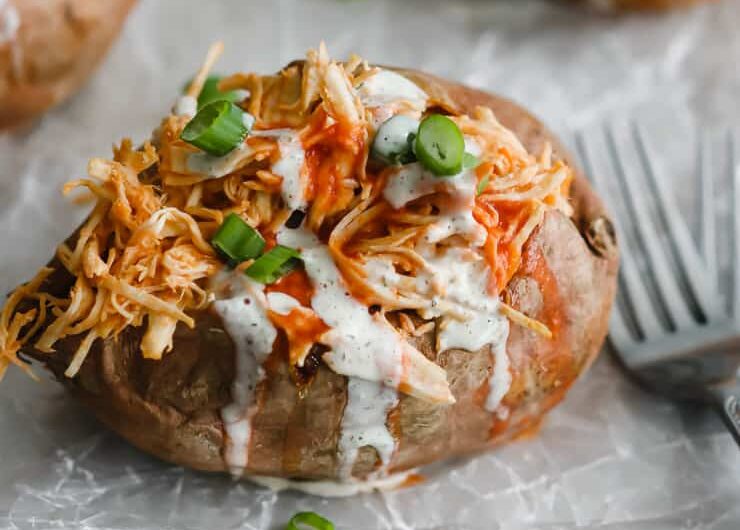Chicken Stuffed Sweet Potatoes (Paleo, Whole30)
