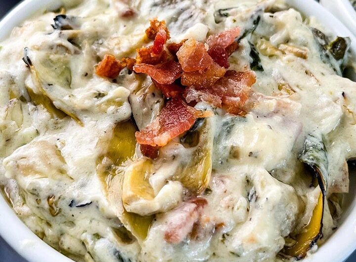 Slow Cooker Bacon & Spinach Dip